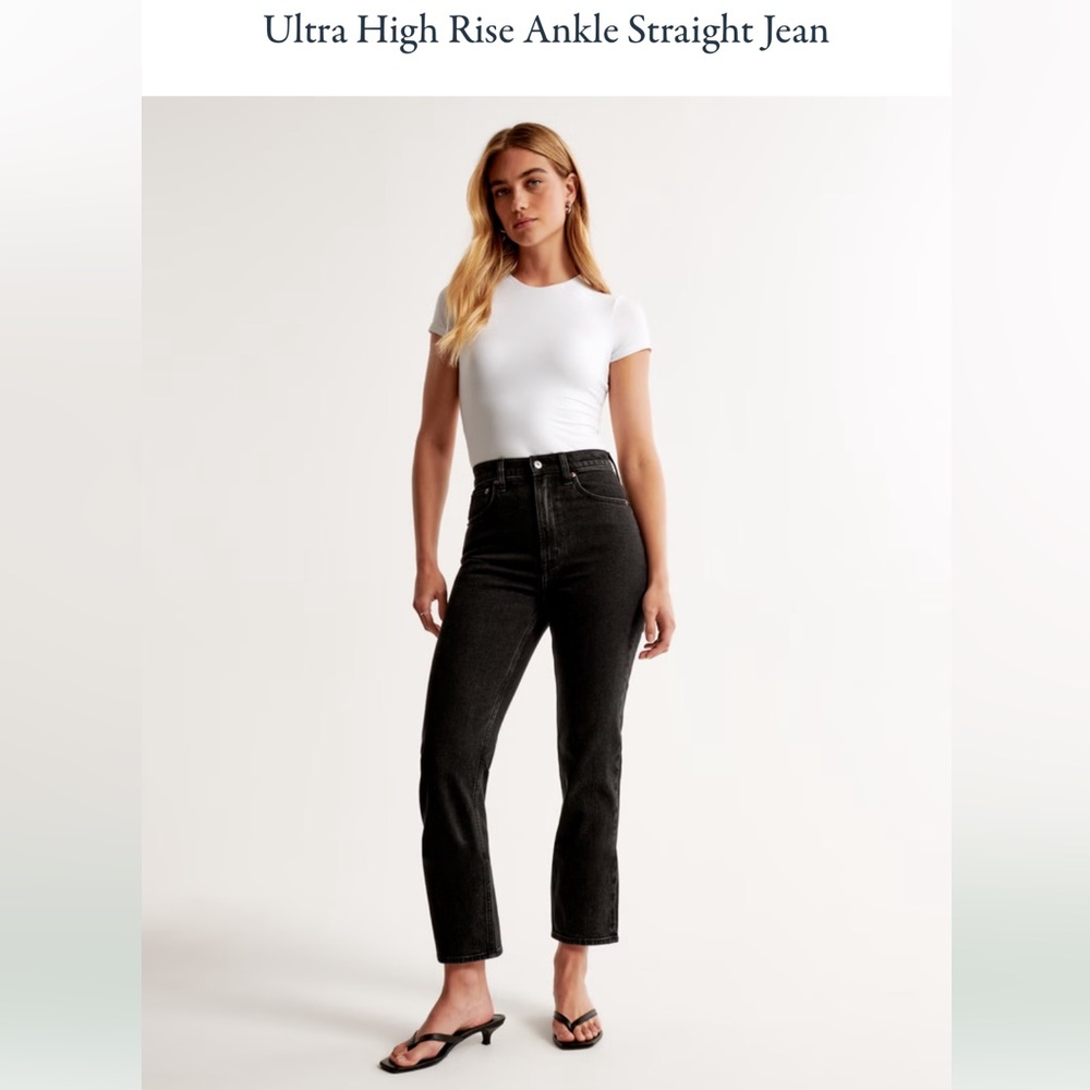 Abercrombie & Fitch The Ankle Straight Ultra High Rise 26 / 2 Regular